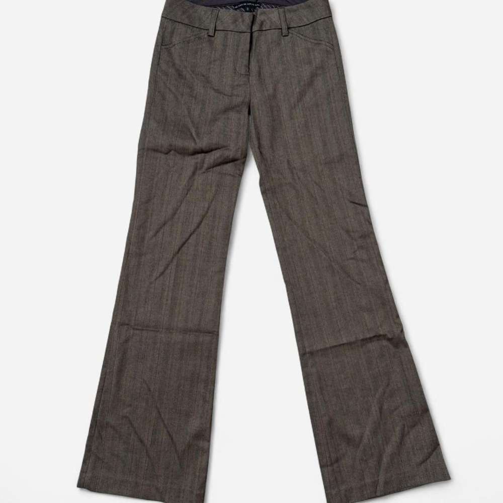 Brown pinstrip trousers